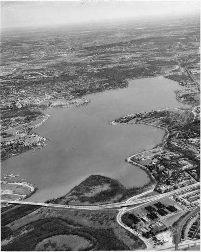 White Rock Lake looking south, 1975